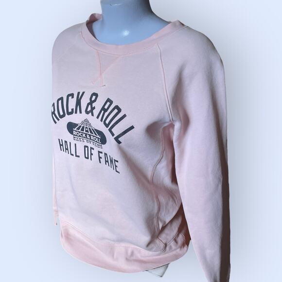 Rock & Roll Hall of Fame Cleveland Champion Barely Pink Womens Sweatshirt S 2 4 - Picture 10 of 14
